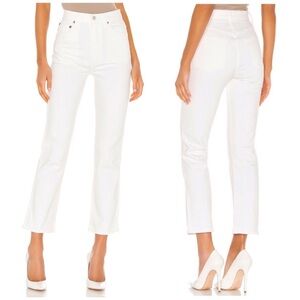 Agolde White Ankle & Cropped Jeans